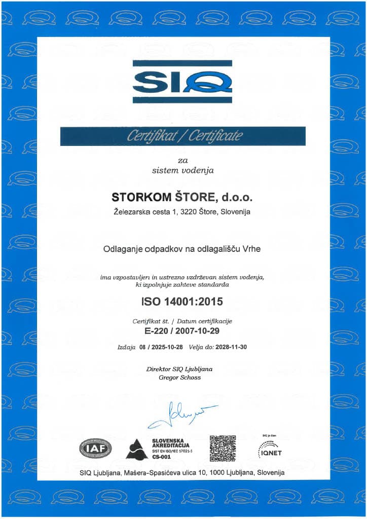Certifikat Storkom